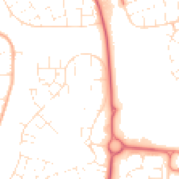 Daytime road noise heatmap for SN3 3TD