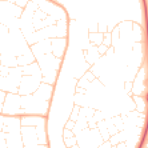 Daytime road noise heatmap for SN3 3TR