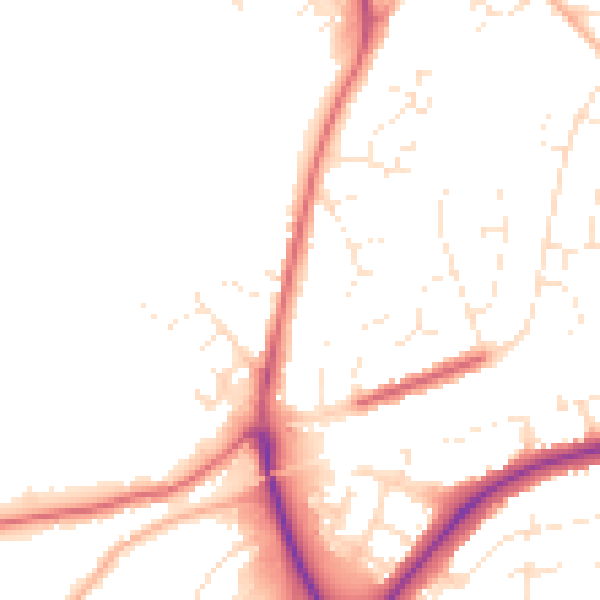 Daytime road noise heatmap for SN3 4DA