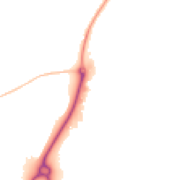 Night-time road noise heatmap for SN3 4DE