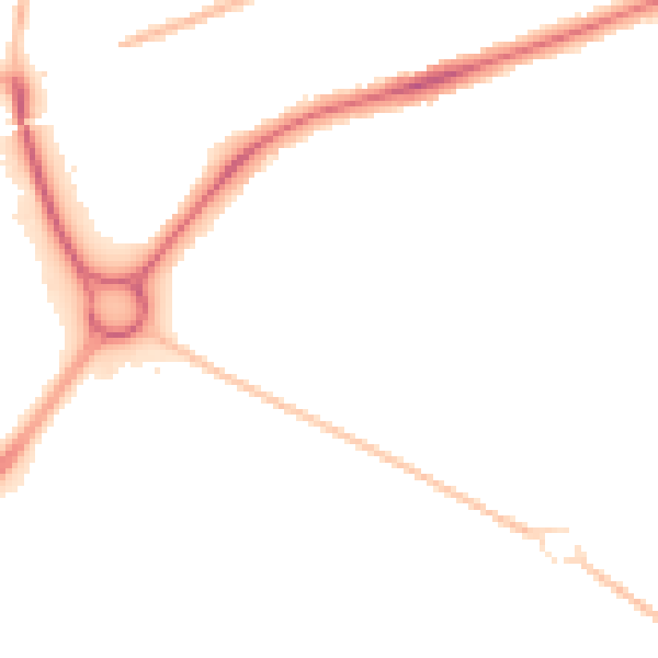 Night-time road noise heatmap for SN3 4EH