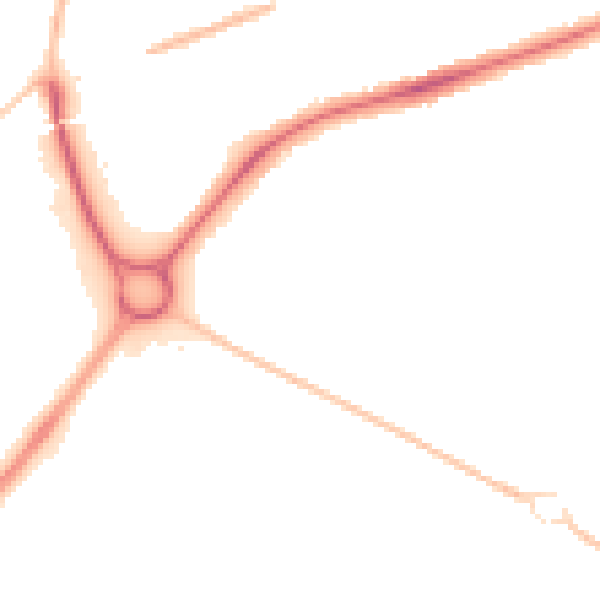 Night-time road noise heatmap for SN3 4EJ
