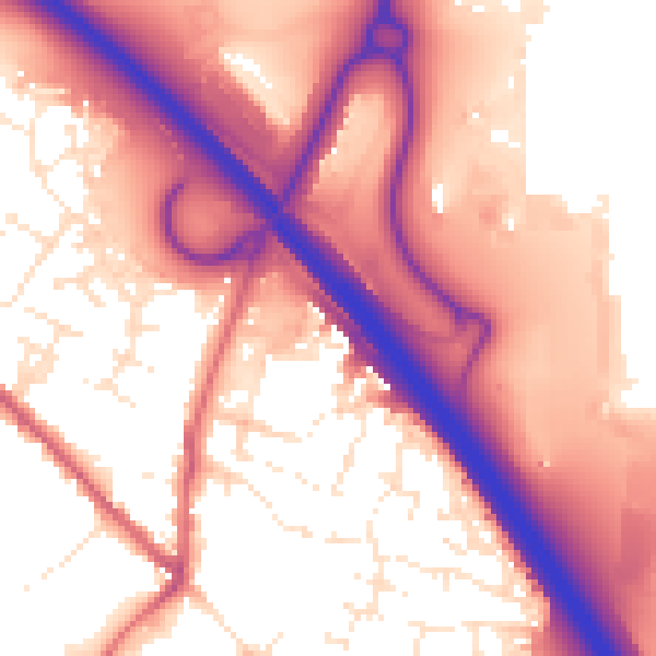 Daytime road noise heatmap for SN3 4FA