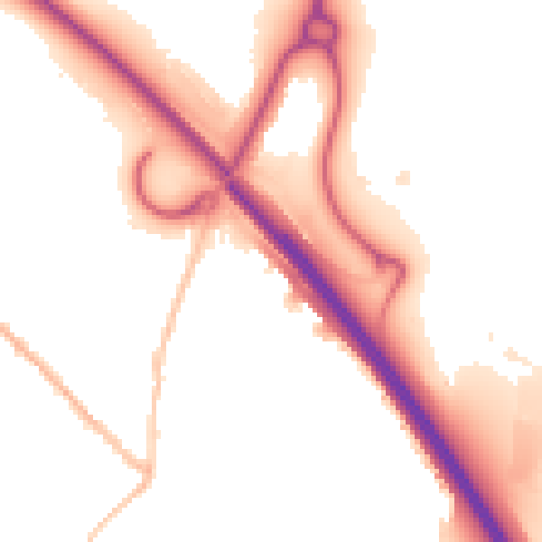 Night-time road noise heatmap for SN3 4FA