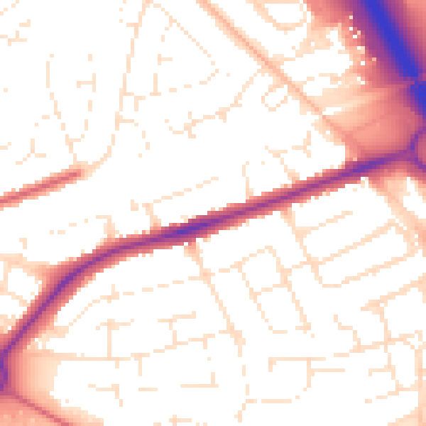 Daytime road noise heatmap for SN3 4HD