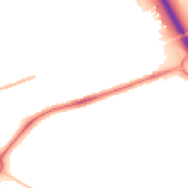 Night-time road noise heatmap for SN3 4HD