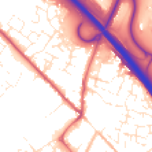 Daytime road noise heatmap for SN3 4HL