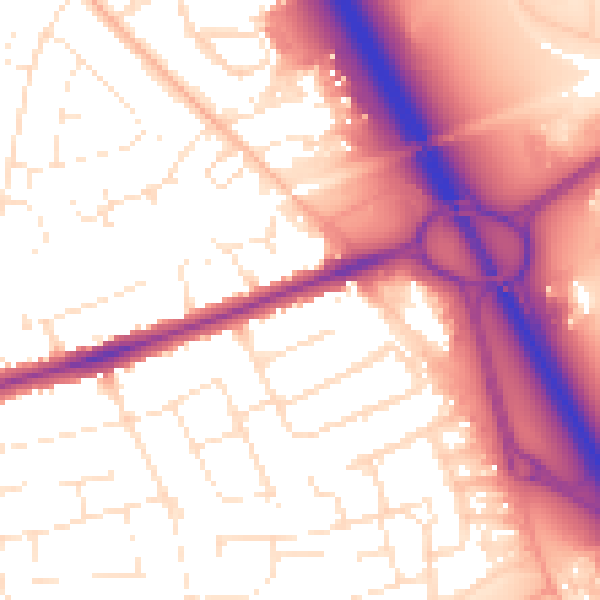 Daytime road noise heatmap for SN3 4HP
