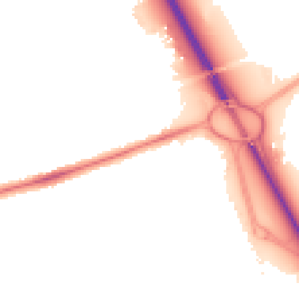 Night-time road noise heatmap for SN3 4HP