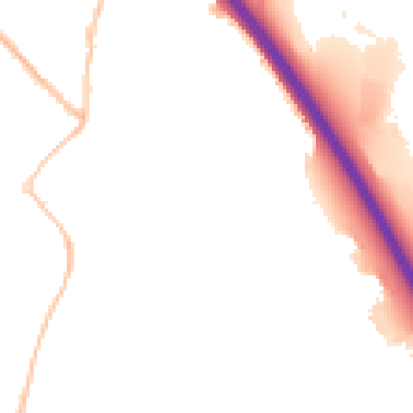 Night-time road noise heatmap for SN3 4NR