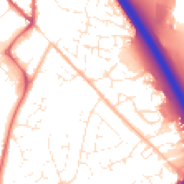 Daytime road noise heatmap for SN3 4NU