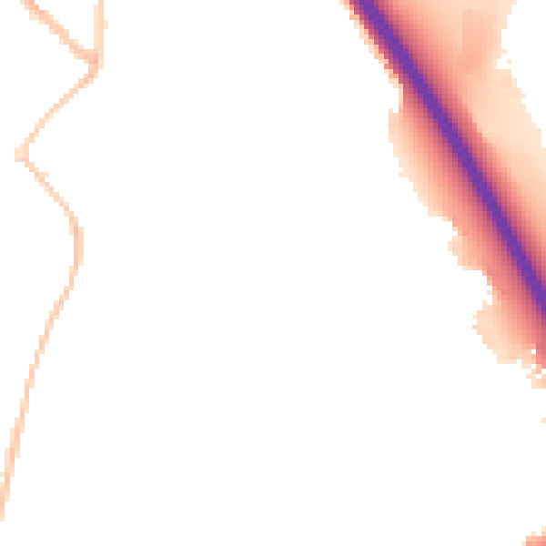 Night-time road noise heatmap for SN3 4NU