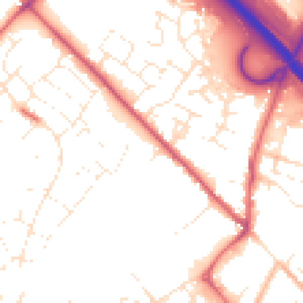 Daytime road noise heatmap for SN3 4PA