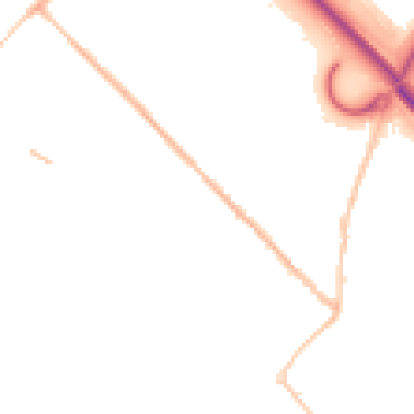 Night-time road noise heatmap for SN3 4PA