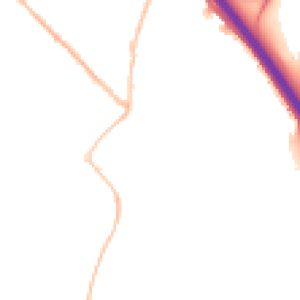 Night-time road noise heatmap for SN3 4PJ