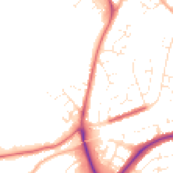 Daytime road noise heatmap for SN3 4PN