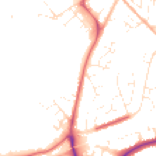 Daytime road noise heatmap for SN3 4PT