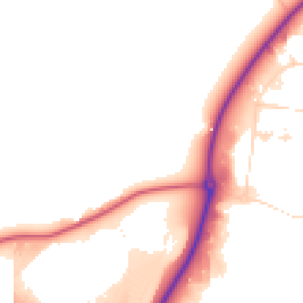 Daytime road noise heatmap for SN3 4TE