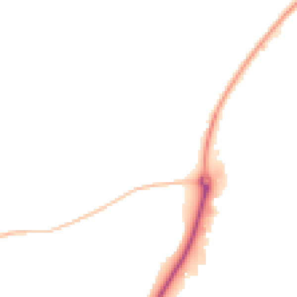 Night-time road noise heatmap for SN3 4TE