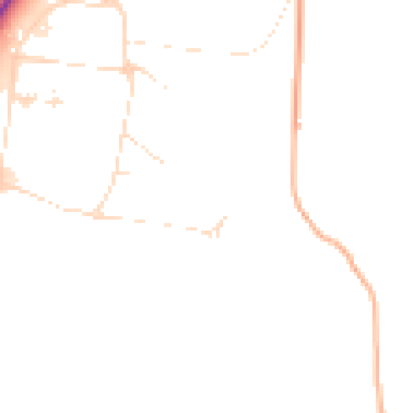 Daytime road noise heatmap for SN3 4TN