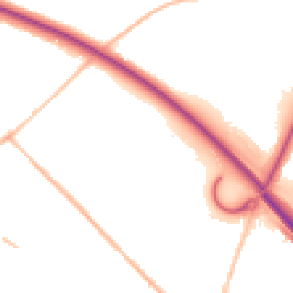 Night-time road noise heatmap for SN3 4UJ