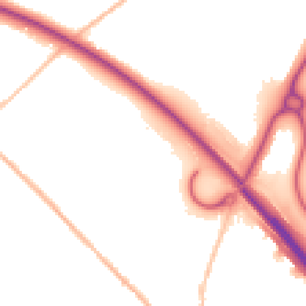 Night-time road noise heatmap for SN3 4UN