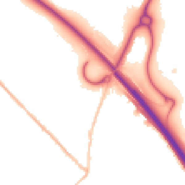 Night-time road noise heatmap for SN3 4US