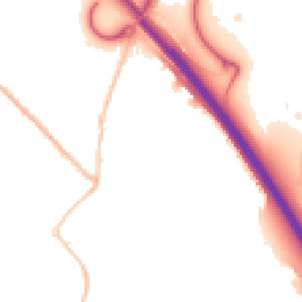 Night-time road noise heatmap for SN3 4XB