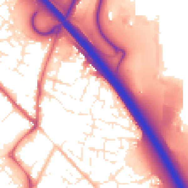 Daytime road noise heatmap for SN3 4XF