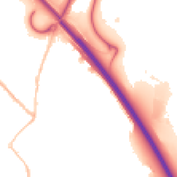 Night-time road noise heatmap for SN3 4XF
