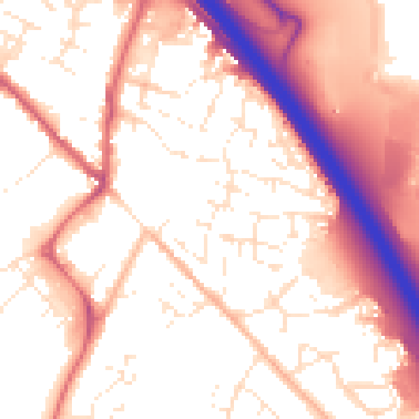 Daytime road noise heatmap for SN3 4XH