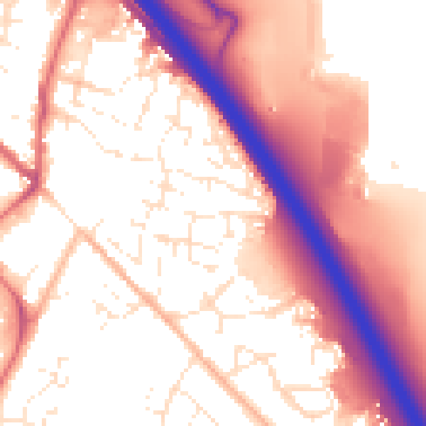 Daytime road noise heatmap for SN3 4XN