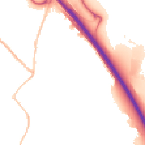 Night-time road noise heatmap for SN3 4XQ
