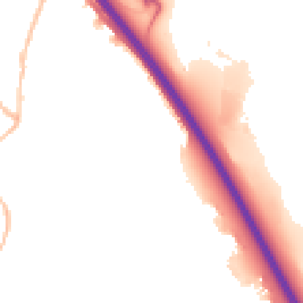 Night-time road noise heatmap for SN3 4XT