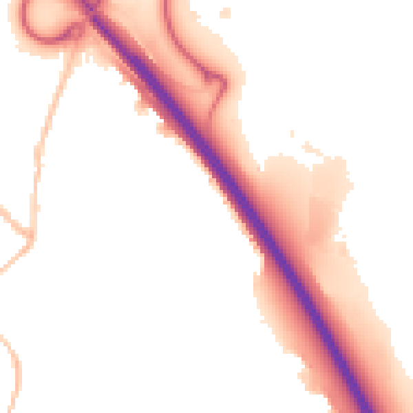 Night-time road noise heatmap for SN3 4XW