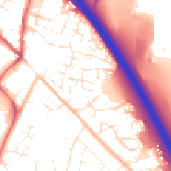 Daytime road noise heatmap for SN3 4YA