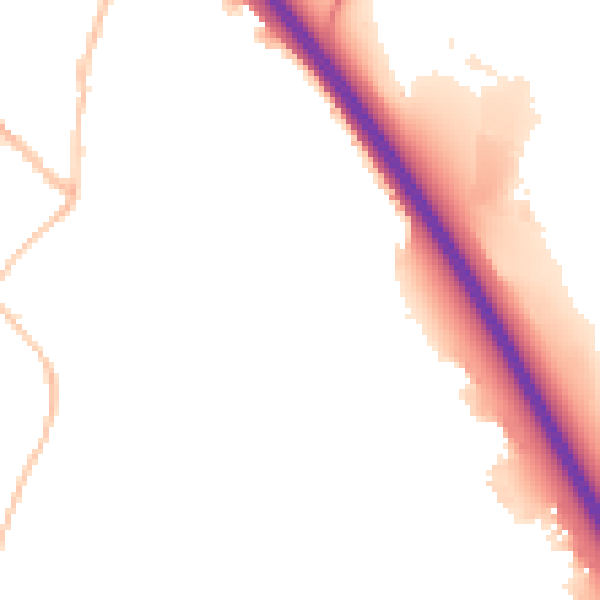 Night-time road noise heatmap for SN3 4YA