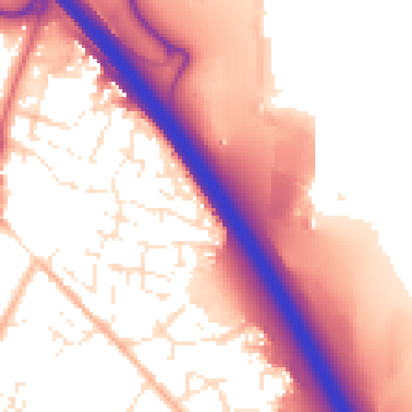 Daytime road noise heatmap for SN3 4YB