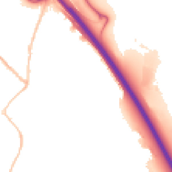 Night-time road noise heatmap for SN3 4YD