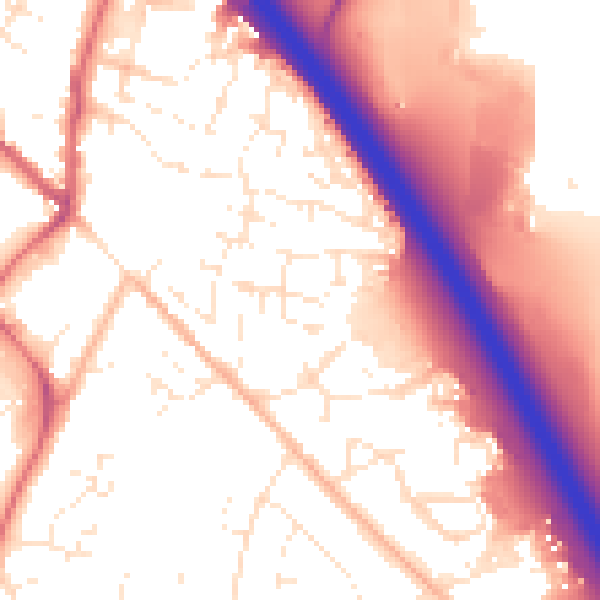 Daytime road noise heatmap for SN3 4YE