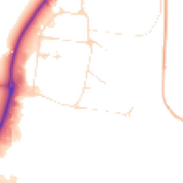Daytime road noise heatmap for SN3 4YF