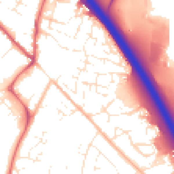 Daytime road noise heatmap for SN3 4YQ