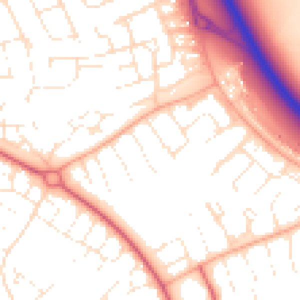 Daytime road noise heatmap for SN3 5AF