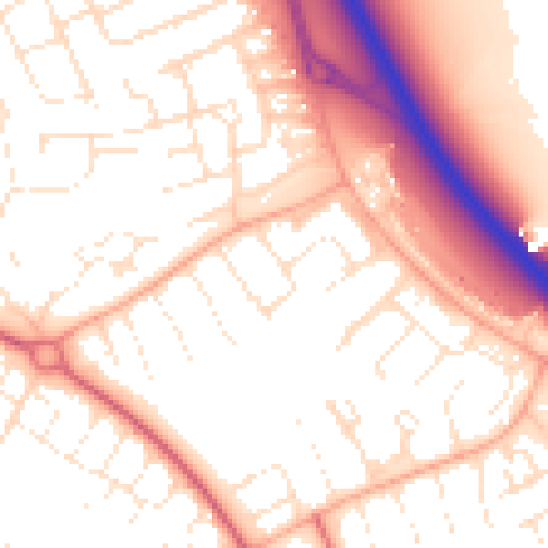 Daytime road noise heatmap for SN3 5AH
