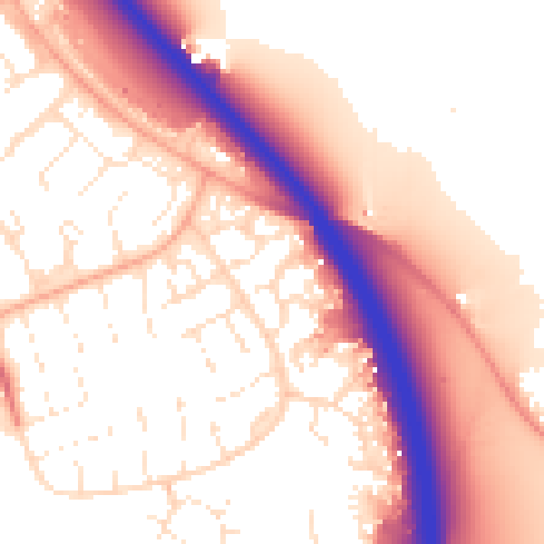 Daytime road noise heatmap for SN3 5DB