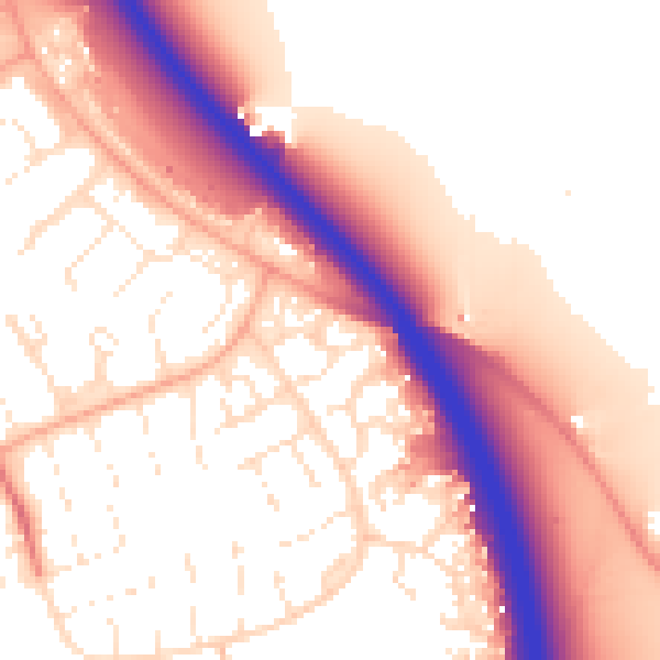 Daytime road noise heatmap for SN3 5DG