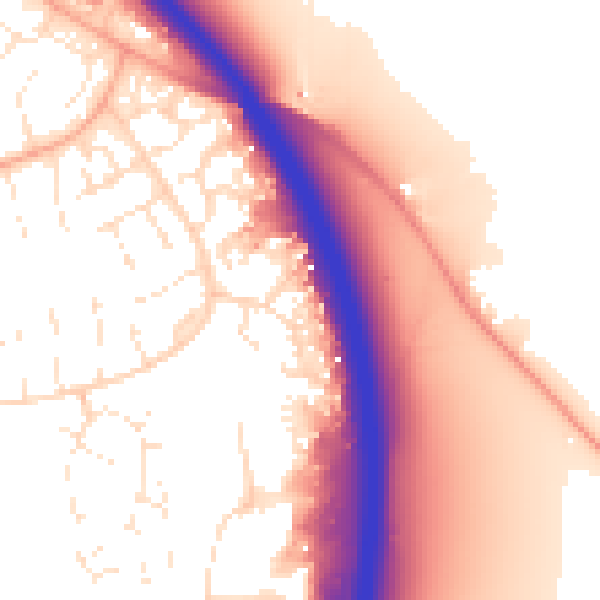 Daytime road noise heatmap for SN3 5DU