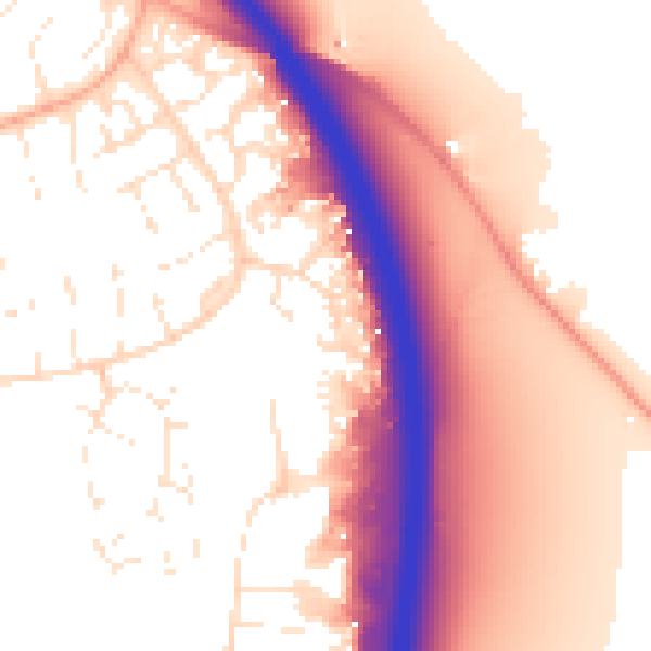 Daytime road noise heatmap for SN3 5EA