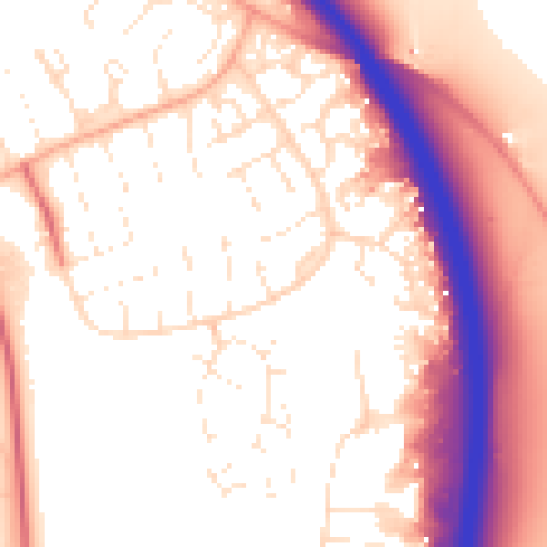 Daytime road noise heatmap for SN3 5EJ