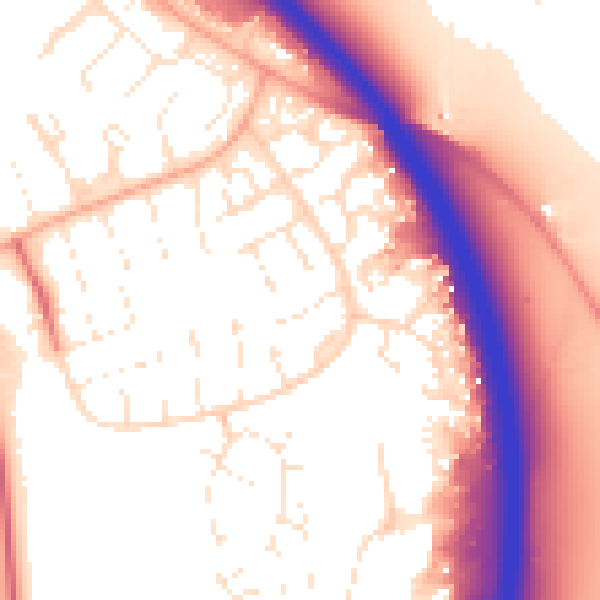 Daytime road noise heatmap for SN3 5EL